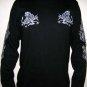 JAPAN TIGER DRAGON Long Sleeve EMBROIDERED T-Shirt XL