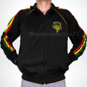 ROOTS New Rasta Pinstripe Retro REGGAE Track Jacket XL