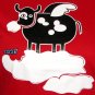 FLYING COW Fun CISSE Disco Club Party Rave T-Shirt Slim Fit Asian M Medium Green BNWT