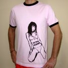 FOR HERE OR TO GO Sexy Scooter Monkey Japan Hentai Girl T-Shirt Mens L LargePink