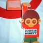 FOR HERE OR TO GO Sexy Scooter Monkey Japan Hentai Girl T-Shirt Mens L LargePink