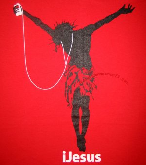 iJesus i Jesus Punk Rock Disco Rave Cotton T-shirt Slim Fit Asian XL Red