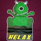 RELAX MONSTER Fun CISSE T-Shirt Asian L Purple Disco Rave Party