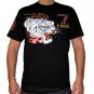 Ronin 7 Gold Foil Print Japan Yakuza Samurai T shirt L Large Black BNWT