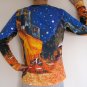 Van Gogh CAFE TERRACE At NIGHT LONG SLEEVE Art Print T Shirt Misses S Small