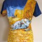LA SIESTE Van Gogh Fine Art Print Cap Sleeve T-Shirt Misses XL