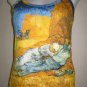 LA SIESTE Van Gogh Art Print Singlet TANK TOP Shirt Misses L Large