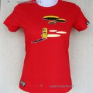 BOTTLECAP NIGHTMARE Cap Sleeve CISSE Disco Party Rave T-Shirt Misses S Small Red