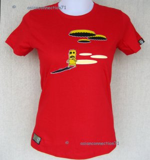BOTTLECAP NIGHTMARE Cap Sleeve CISSE Disco Party Rave T-Shirt Misses S Small Red