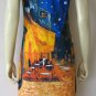 Van Gogh CAFE TERRACE Hand Printed Art Tank Dress Misses S Small Size 4-6