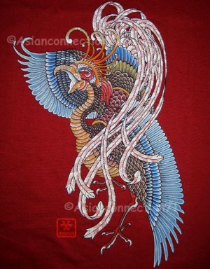 BRILLIANT PHOENIX New RONIN Japan T-Shirt L Red BNWT!
