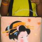 AUTUMN GEISHA Japan Art Print Bag Sling Purse Tote S Small