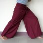 PLUS SIZE Thai Cotton Wrap Yoga Pants XXXL BURGUNDY New