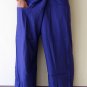 Thai Fisherman Pants Casual Asian Yoga Dance Trousers FREESIZE Rayon PURPLE