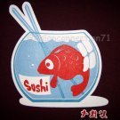 FISHY SUSHI Fun CISSE Disco Rave T-shirt Asian M Purple