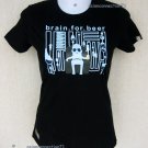 BEER FOR BRAIN New CISSE Cap Sleeve T-shirt S Black NWT