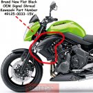 Kawasaki 49125-0033-15V ER6n LEFT SIGNAL SHROUD Fairing Radiator Cowl M.F.S. Black OEM 09 10 11