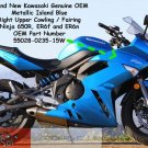 Kawasaki 55028-0235-15W Ninja 650R ER6f OEM RH Right UPPER Fairing Metallic Island BLUE 09 10 11
