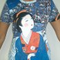 WINTER SNOW GEISHA Japan Cap Sleeve Art Print T-shirt Misses M Medium