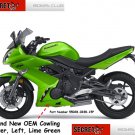 Kawasaki Ninja 650R OEM Left Lower Fairing Candy Lime GREEN Part Number 55028-0238-15P 09 10 11