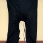 Thai Cotton Drill Fisherman Pants Dark BLUE Stripe FREESIZE Asian Yoga Trousers