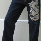 Japanese Lucky Fish Embroidered SOUL OF KOI Jeans 32x34