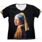 Girl with Pearl Earring New Vermeer Fine Art Short Sleeve T Shirt Misses XL