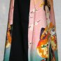 GEISHA with SENSU Japan Art Print Freesize Long Cotton Wrap Skirt S-XL
