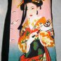 GEISHA with SENSU Japan Art Print Freesize Long Cotton Wrap Skirt S-XL