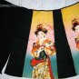 GEISHA with SENSU Japan Art Print Freesize Long Cotton Wrap Skirt S-XL