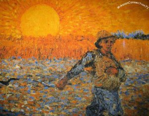 Van Gogh SEMINATORE COL SOLE New Fine Art Print T Shirt Misses XL