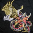 EAGLE and DRAGON Japan EMBROIDERED T-Shirt Asian M Blk