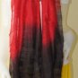 Thai Silk Fabric Scarf Large Shawl RED BURGUNDY BLACK