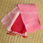 Thai Hand Craft Silk Fabric Scarf New RED and PINK