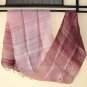 Thai Hand Craft Silk Fabric Scarf New PINK and MAROON