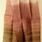 Thai Hand Craft Silk Fabric Scarf New BROWNS and CREAM