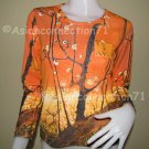 PLUM TREES In Bloom Vincent Van Gogh Long Sleeve Fine Art T Shirt Misses S Small