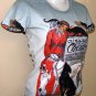 CLINIQUE CHERON New STEINLAN Fine Art Print T Shirt Misses Size M Medium