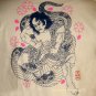 DRAGON Wrestler New RONIN Japan T Shirt L Cream BNWT!