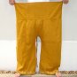 Thai XXXL Plus Size Cotton Fisherman Pants Solid AMBER GOLD Yoga Beach Dance 3XL
