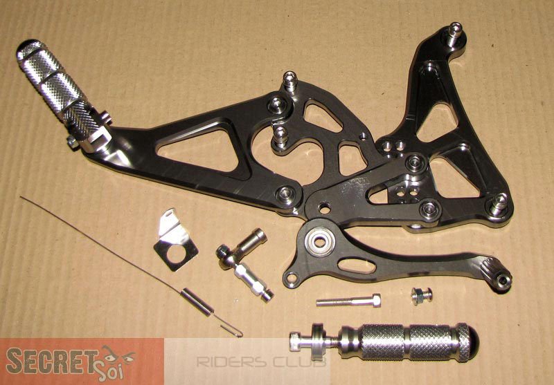 RACE REARSETS + Pax Pegs BLACK Kawasaki Ninja 650R ER6n 2009 2010 2011