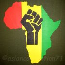 AFRICA POWER Roots Rasta REGGAE T-Shirt L Large Green