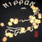 NIPPON Fuji and Flowers RONIN Japan Tokyo Yakuza T-Shirt M Medium Black