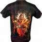 NARASIMHA VISHNU Hindu God Art Print Short Sleeve T-Shirt MENS L Large