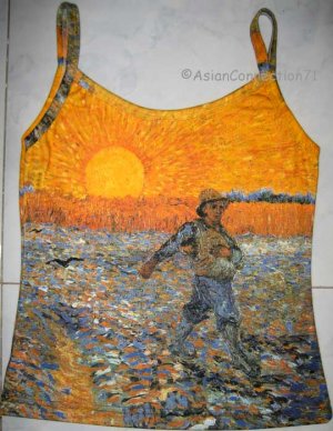 Van Gogh SEMINATORE COL SOLE Art TANK TOP Misses XL Extra Large