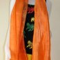 Thai Silk Fabric Scarf Shawl Large FIERY ORANGE Shawl Direct from Thailand