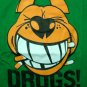 DRUGS So Tasty And Good North Dragon Japan T-Shirt L Large Green