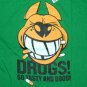 DRUGS So Tasty And Good North Dragon Japan T-Shirt L Large Green