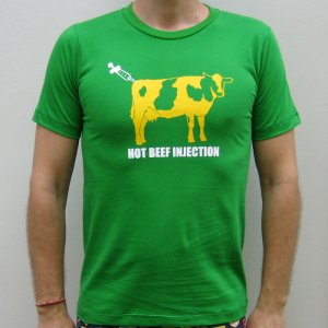 HOT BEEF INJECTION Cotton Punk T-shirt Slim Fit M Green