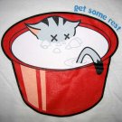 GET SOME REST Sleepy Kitty CISSE T-shirt Asian M Medium White